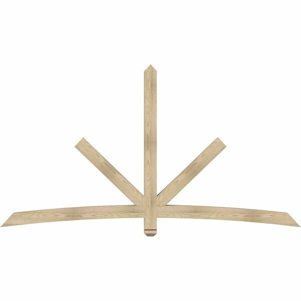 Ekena Millwork Alberta Rough Sawn Timber Gable Bracket, Douglas Fir, 96"W x 52"H x 4"D x 4"F, 13/12 Pitch GBW096X52X0404ALB00RDF - main